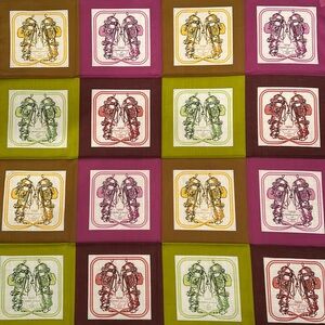 Hermes Cotton Charm Scarf, NWT, Mini Brides de Gala